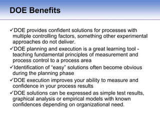 You already know a lot more than you use about your process