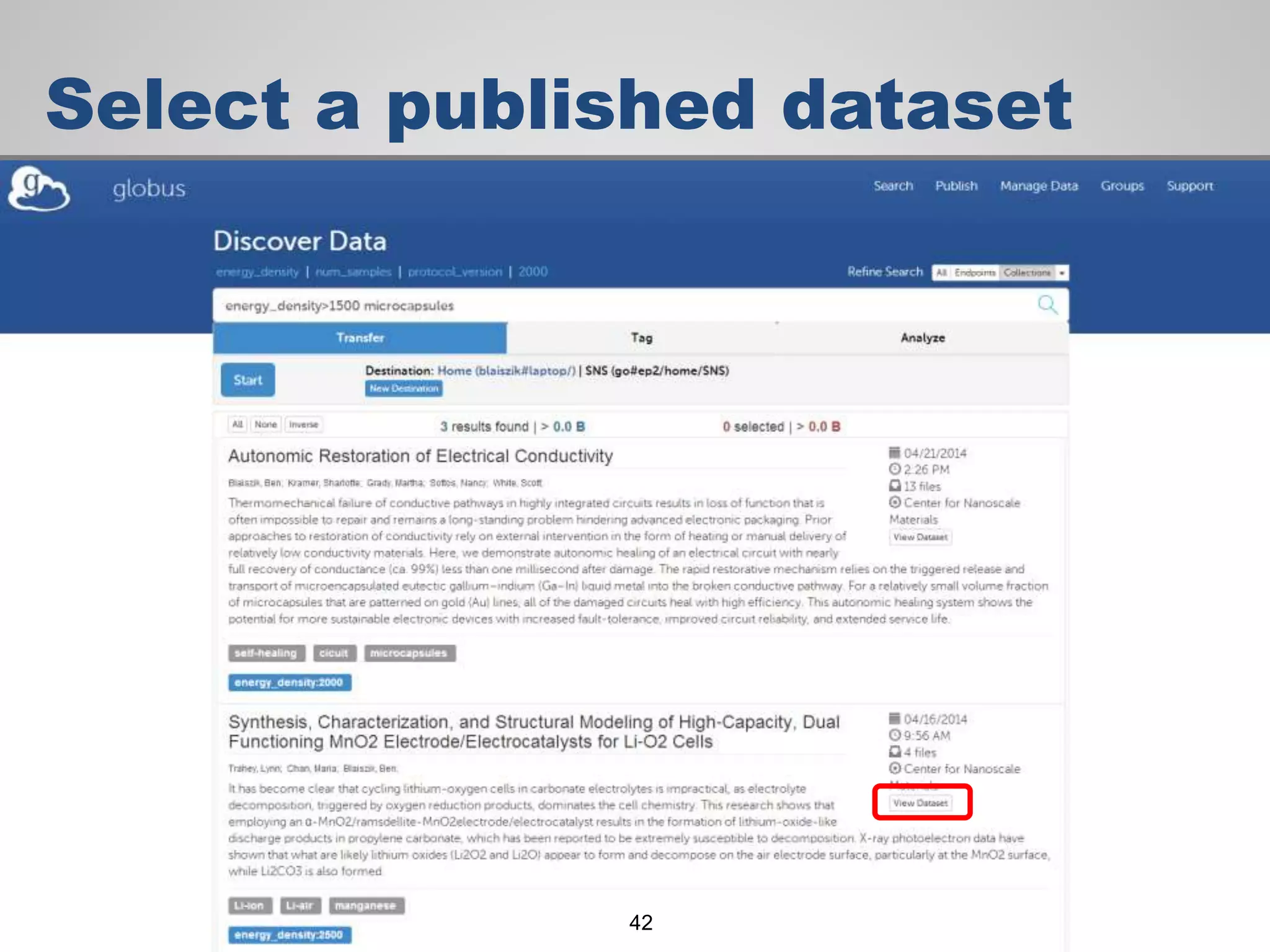 Select a published dataset
42
 