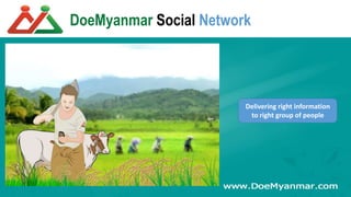 DoeMyanmar Social Network
Delivering right information
to right group of people
 