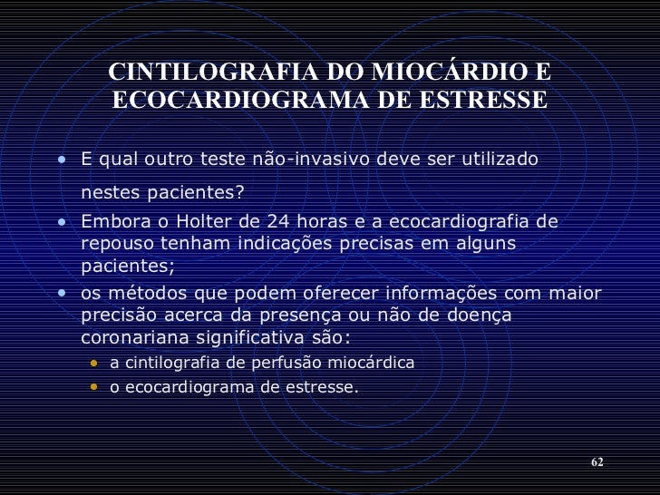 Cintilografia Do Miocárdio Com Estresse Farmacológico Doenca Das Arterias Coronarianas