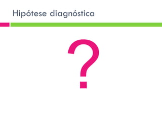 Hipótese diagnóstica
Apêndice,
Vesícula,
Pâncreas,
DIVERTÍCULITE,
DIP,
Doença Inflamatória Intestinal/DII

 