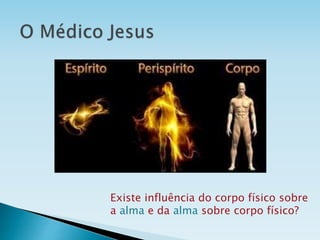Existe influência do corpo físico sobre
a alma e da alma sobre corpo físico?
 