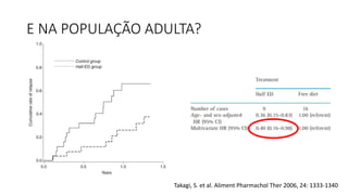 E NA POPULAÇÃO ADULTA?
Takagi, S. et al. Aliment Pharmachol Ther 2006, 24: 1333-1340
 