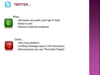 Pro Tweets Public/Private Social Media | PPTX