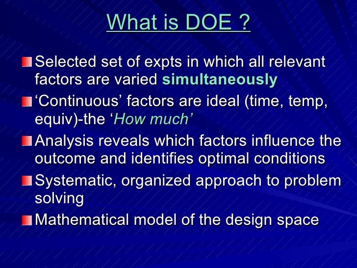DOE Applications in Process Chemistry Presentation