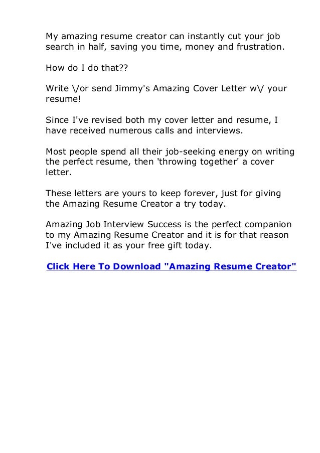 Amazing Resume Creator | blogger.com Review amazing resume creator
