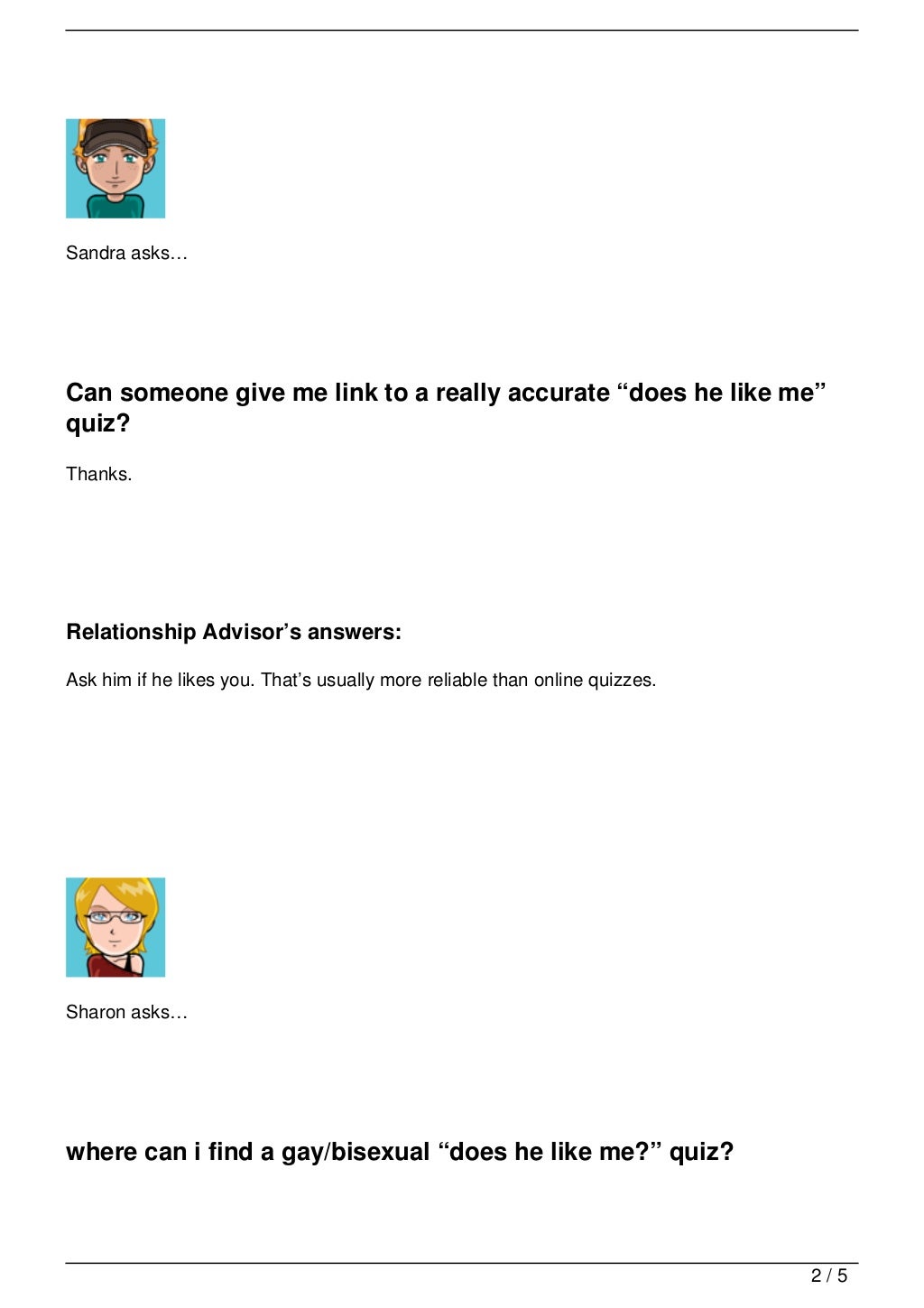 Does He Like Me Quiz