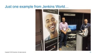 26
Just one example from Jenkins World…
Copyright © 2016 Accenture All rights reserved.
 