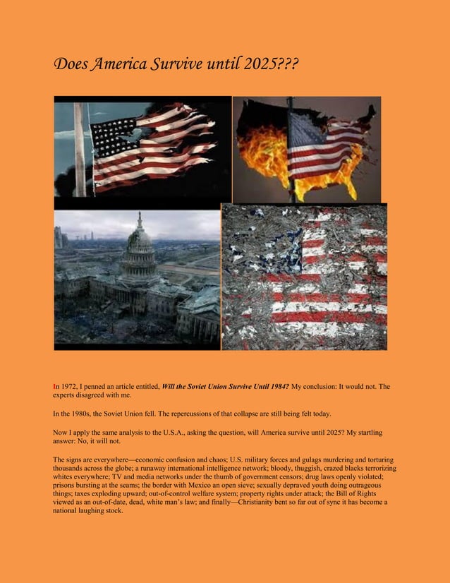 Does america survive until 2025 arise roby PDF