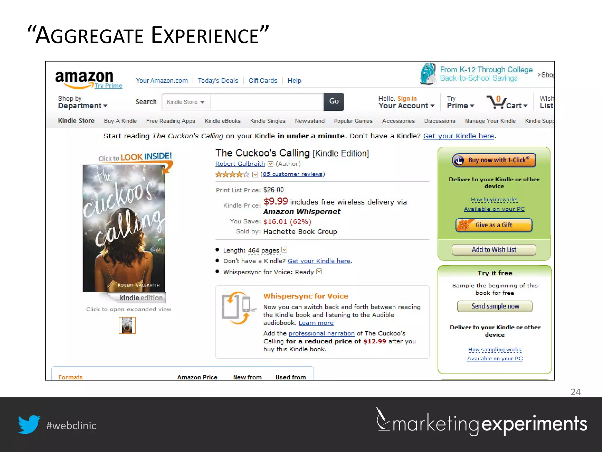 #webclinic
24
“AGGREGATE EXPERIENCE”
 