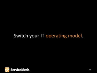 Switch your IT operating model.




                                  55
 