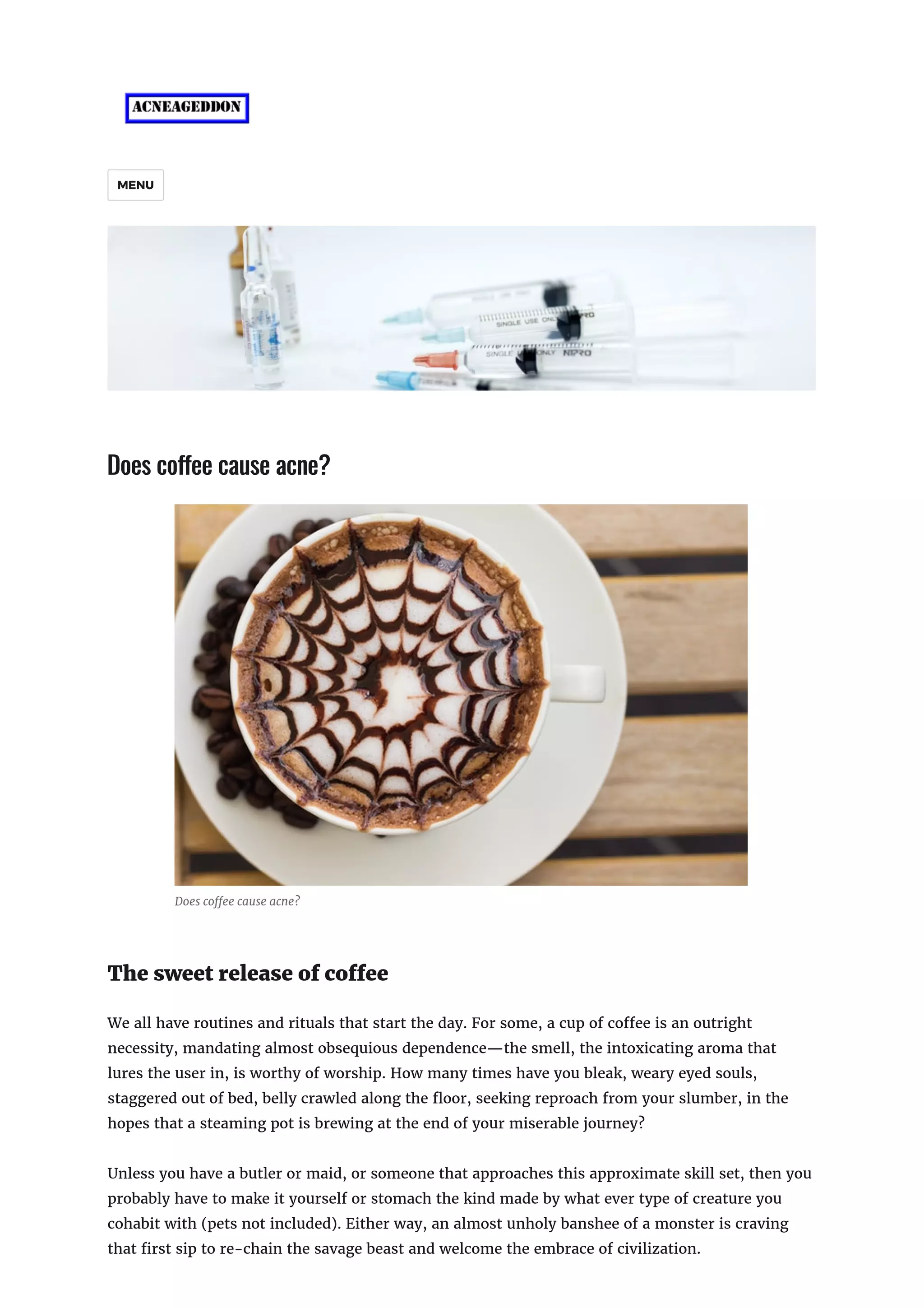 Does coffee cause acne PDF