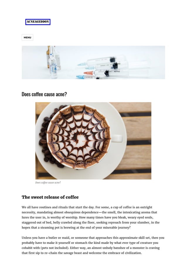 Does coffee cause acne PDF