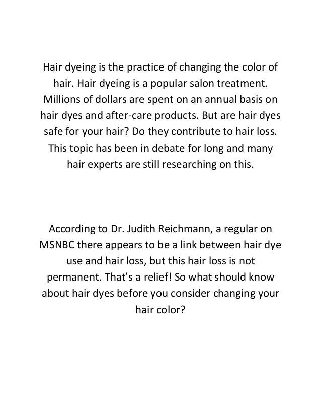 Does Dyeing Your Hair Cause Hair Loss?