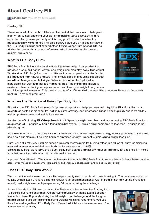 Does Epx Body Burn Work Does Epx Body Burn Work