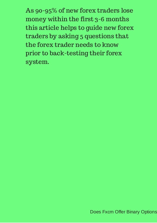 Binary options trading fxcm