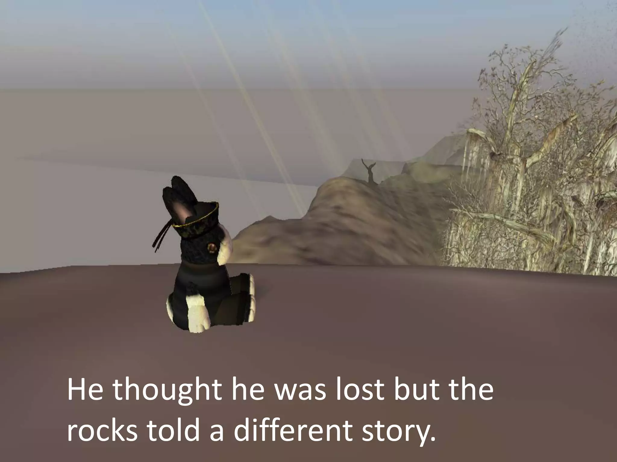 He thought he was lost but the
rocks told a different story.
 
