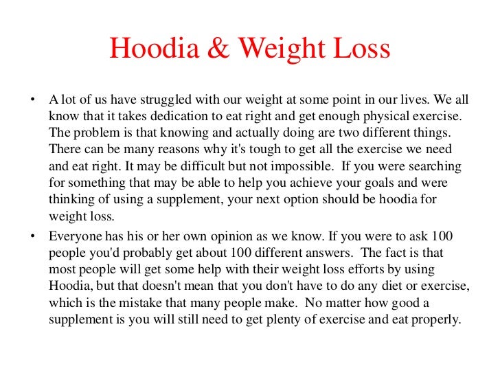 Hoodia Weight Loss Stories