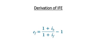 Derivation of IFE
 