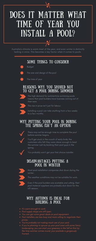 Does it matter what time of year you install a pool?