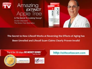 The Secret to How Lifecell Works at Reversing the Effects of Aging has
    Been Unveiled and Lifecell Scam Claims Clearly Proven Invalid



                                         http://islifecellascam.com
 
