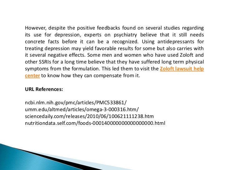 Does omega 3 really help with depression