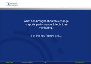 13 March 2015 WEAR15-P-006 v1.05Commercially Confidential
What has brought about this change
in sports performance & technique
monitoring?
2 of the key factors are…
 