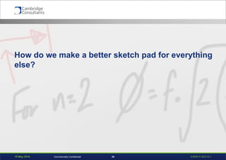 19 May 2016 S3908-P-835 v0.135Commercially Confidential
How do we make a better sketch pad for everything
else?
 