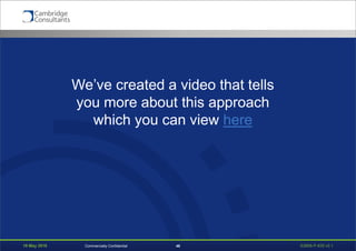 19 May 2016 S3908-P-835 v0.146Commercially Confidential
We’ve created a video that tells
you more about this approach
which you can view here
 