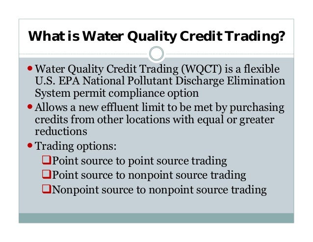 Pollution permit trading system