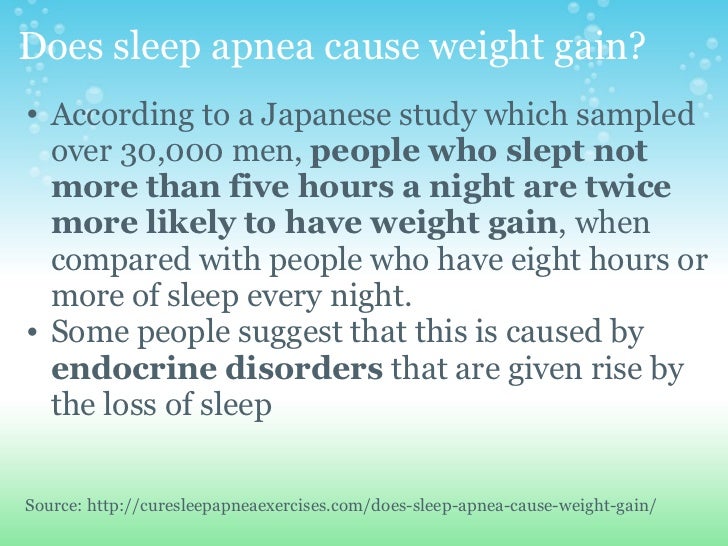 Does sleep apnea cause weight gain