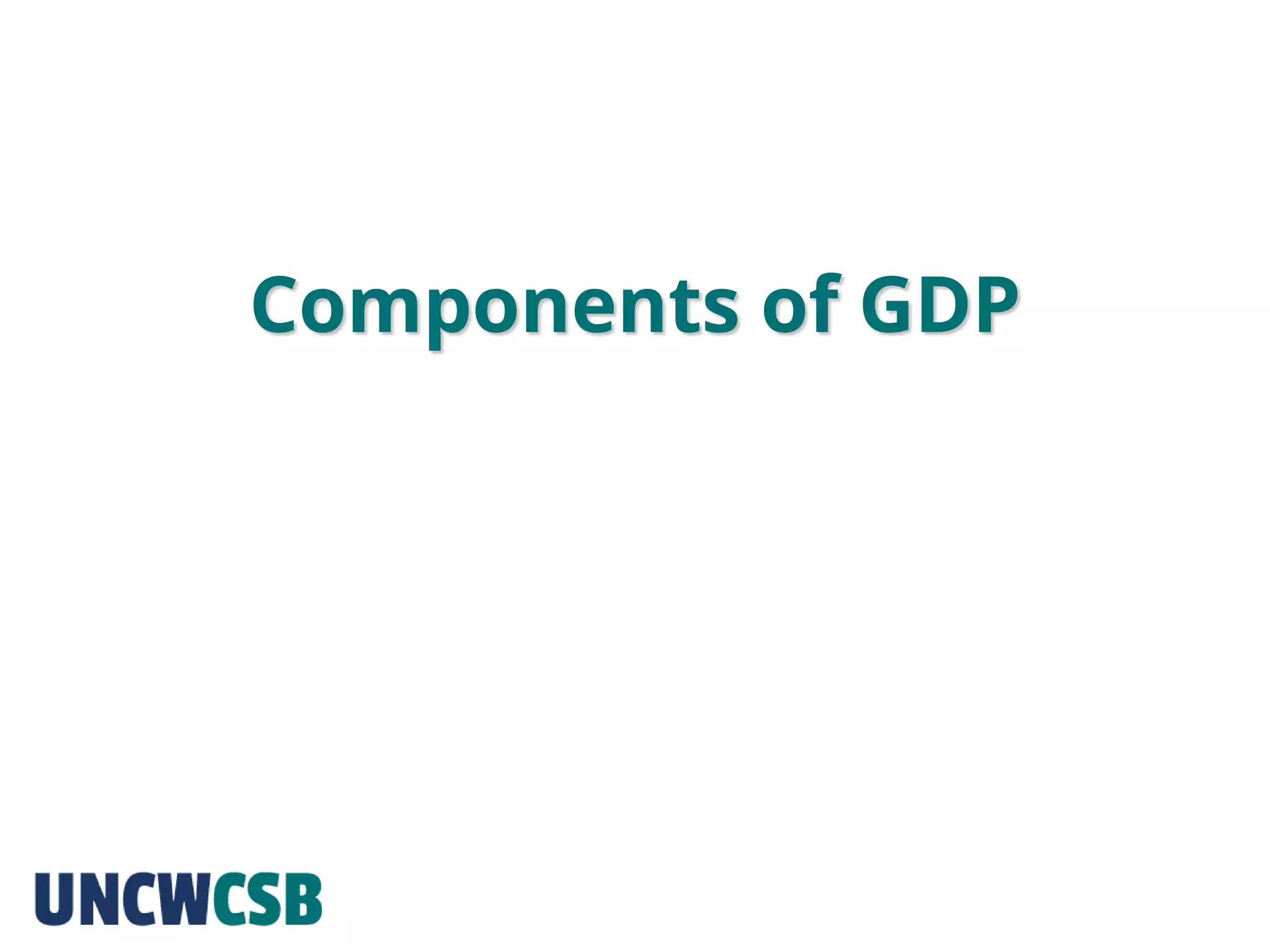 Components of GDP
 