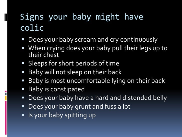 signs of baby having colic