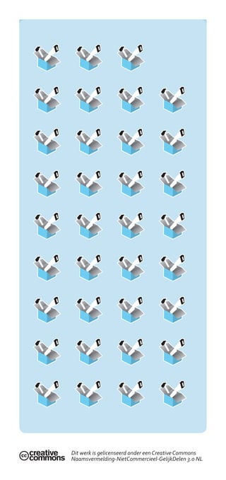 Business Case

Propositie testen

Hoe werkt het?
Met een naam, slogan en flyer probeer je je
idee als een ‘echt product’ voor te stellen.
Welke ‘features’ staan op de verpakking,
en wat biedt het precies? Maak varianten
en probeer daarmee je doelgroep te
interesseren. Vanzelfsprekend heb je nog geen
‘echt product’ om te verkopen, wel kan je
mensen zich laten inschrijven om betrokken te
blijven, bijv. in een focusgroep. Kies manieren
om snel mensen te vinden die feedback
kunnen geven en gebruik je eigen netwerk.

Wat heb je eraan?
Het geeft een beter beeld van voordelen
gezien door de ogen van organisaties, cliënten
en andere actoren. Het is een ‘reality check’
van outputs van je Input / Output Model. Je
leert over de omvang van de vraag en wat de
‘haakjes’ zijn om mensen te interesseren.


Meer informatie
Leer en leen van bestaande advertenties en/
of vraag advies aan iemand die goed is in het
ontwerpen van communicatiemiddelen.
 