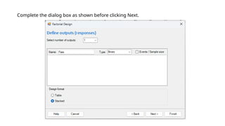Complete the dialog box as shown before clicking Next.
 