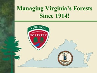 Managing Virginia’s Forests
Since 1914!
 