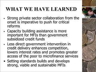 19MICROFINANCE TODAYKEY STAKEHOLDERS