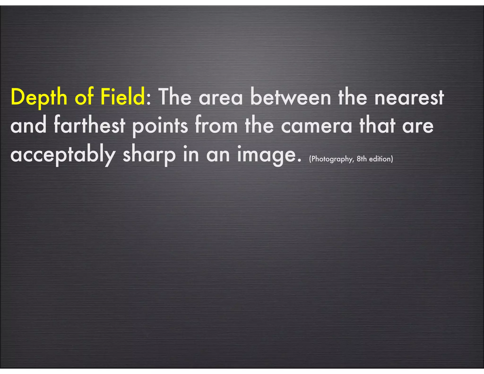Depth of Field | PDF