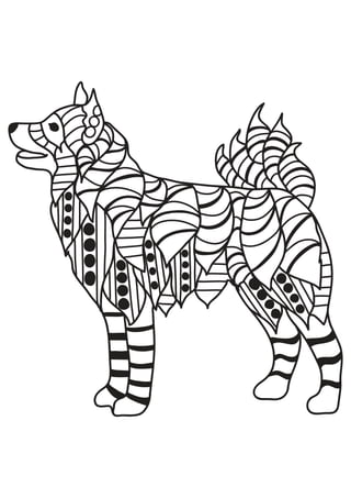 Dog Coloring Pages for Adults - Printable Coloring Book | PDF