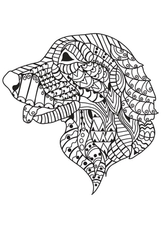 Dog Coloring Pages for Adults - Printable Coloring Book | PDF