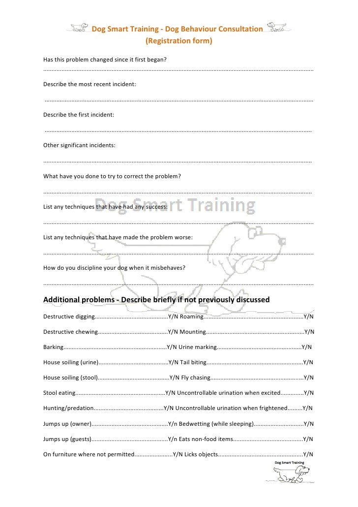 dog walking form