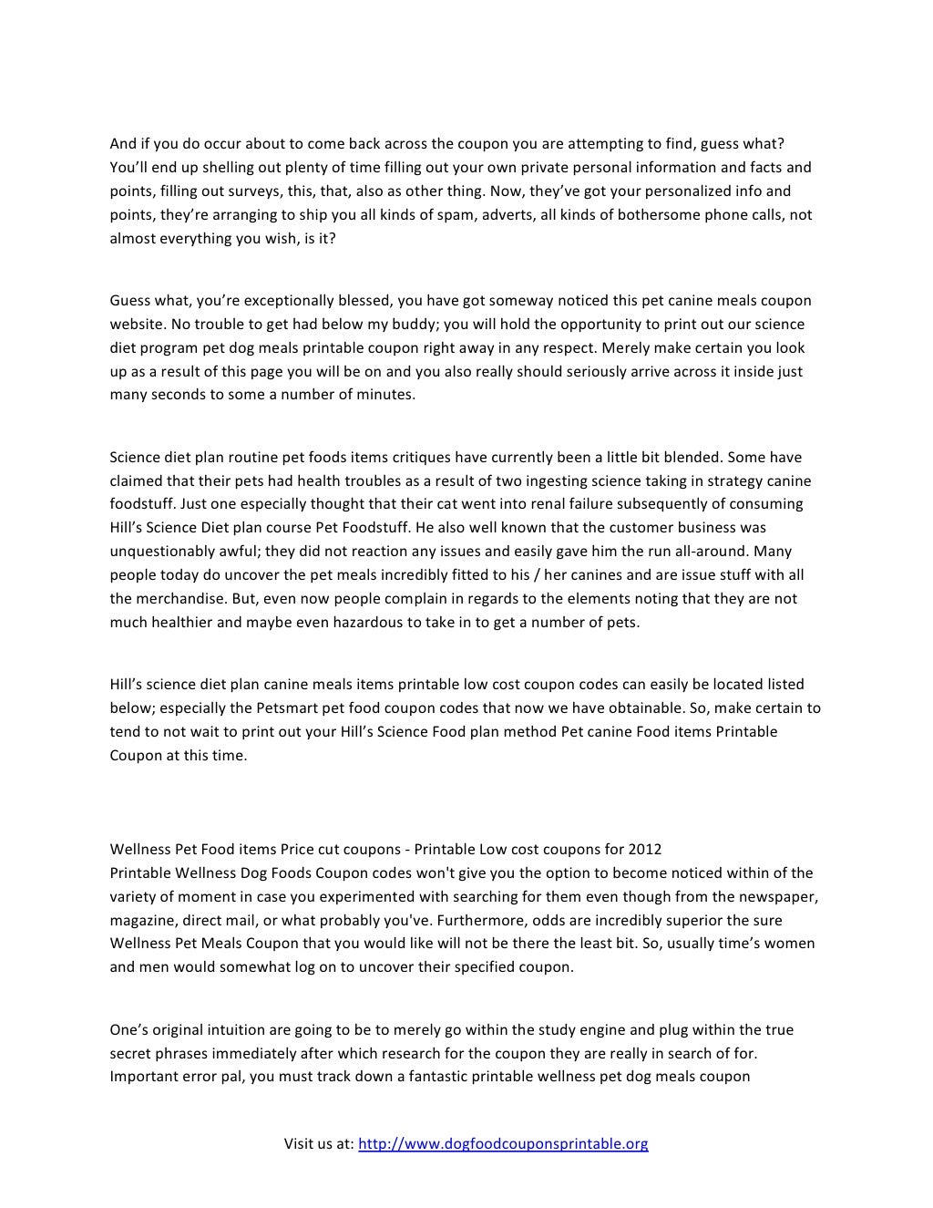 Pedigree Dog Food Coupons Printable