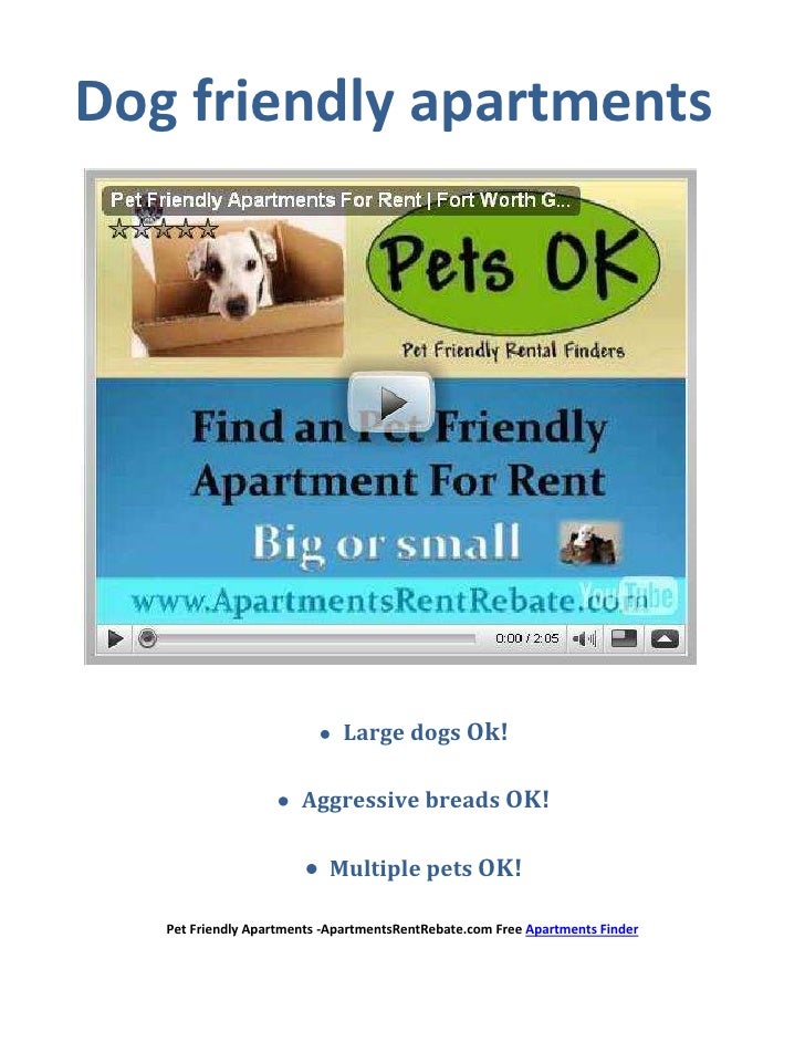 Dog friendly apartments Dog Friendly Apartments for Rent