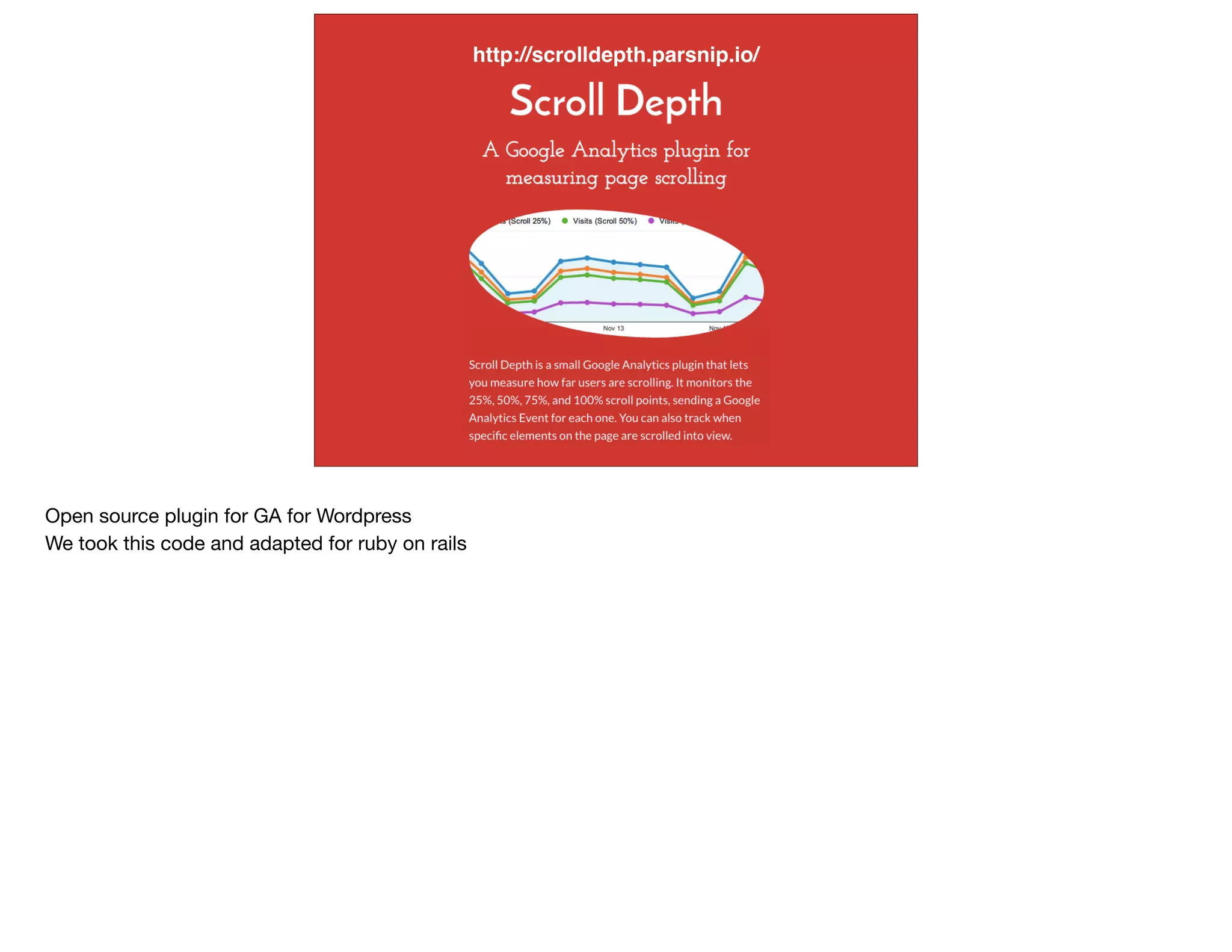 http://scrolldepth.parsnip.io/
Open source plugin for GA for Wordpress

We took this code and adapted for ruby on rails
 
