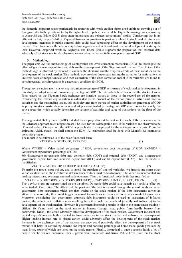 Research paper on debt market