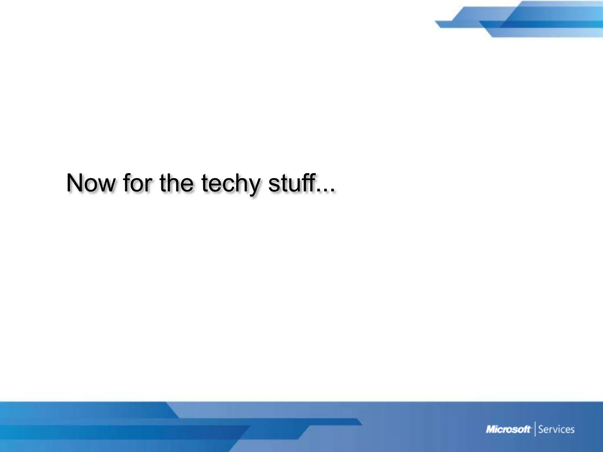 Now for the techy stuff...