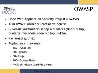 Dogus University-Web Application Security
