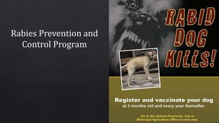 Rabies Prevention and
Control Program
 