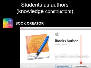 Students as authors 
(knowledge constructors) 
 