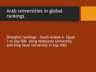 International Rankings And The Assessment Of Teaching A Regional 